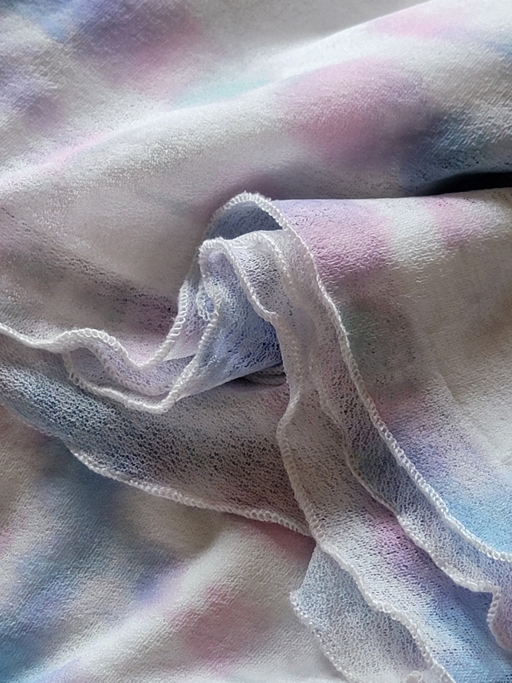 Noisy May Pastel Tie-Dye Mini Skirt - White, Light Blue, Pink, Mint - Picture 6 of 6